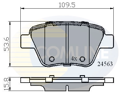 COMLINE fékbetétkészlet, tárcsafék - CBP02022 - TothCarparts