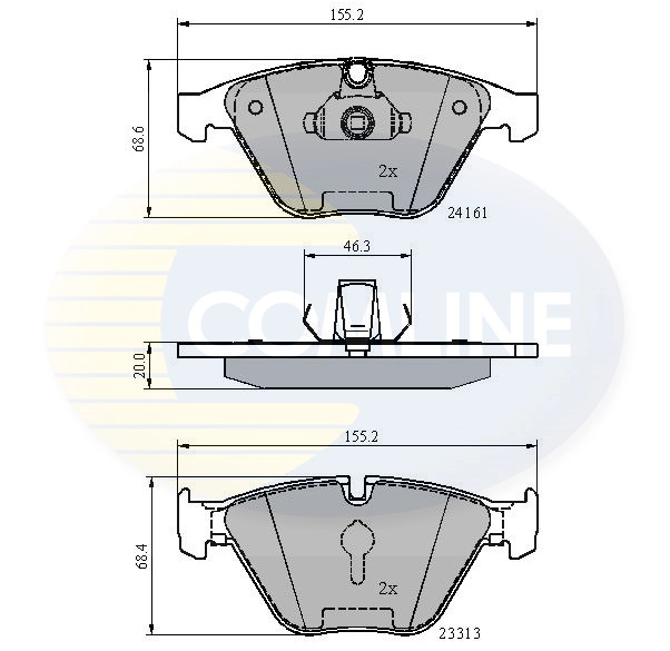 COMLINE fékbetétkészlet, tárcsafék - CBP02100 - TothCarparts