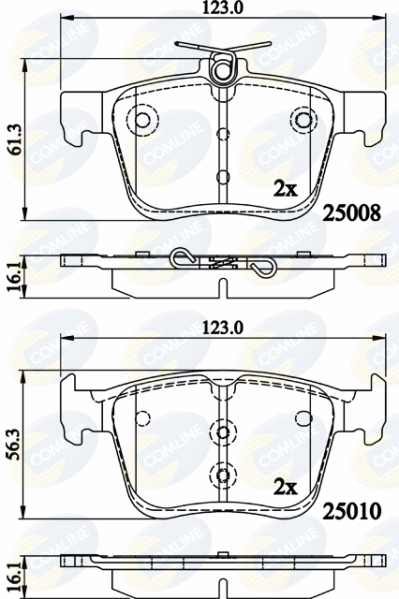 COMLINE fékbetétkészlet, tárcsafék - CBP02156 - TothCarparts
