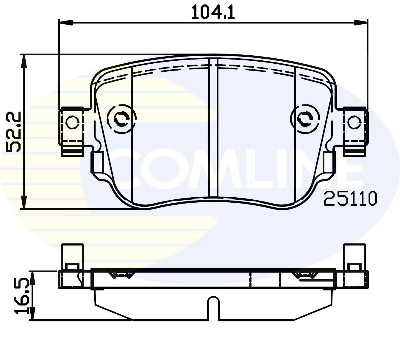 COMLINE fékbetétkészlet, tárcsafék - CBP02220 - TothCarparts