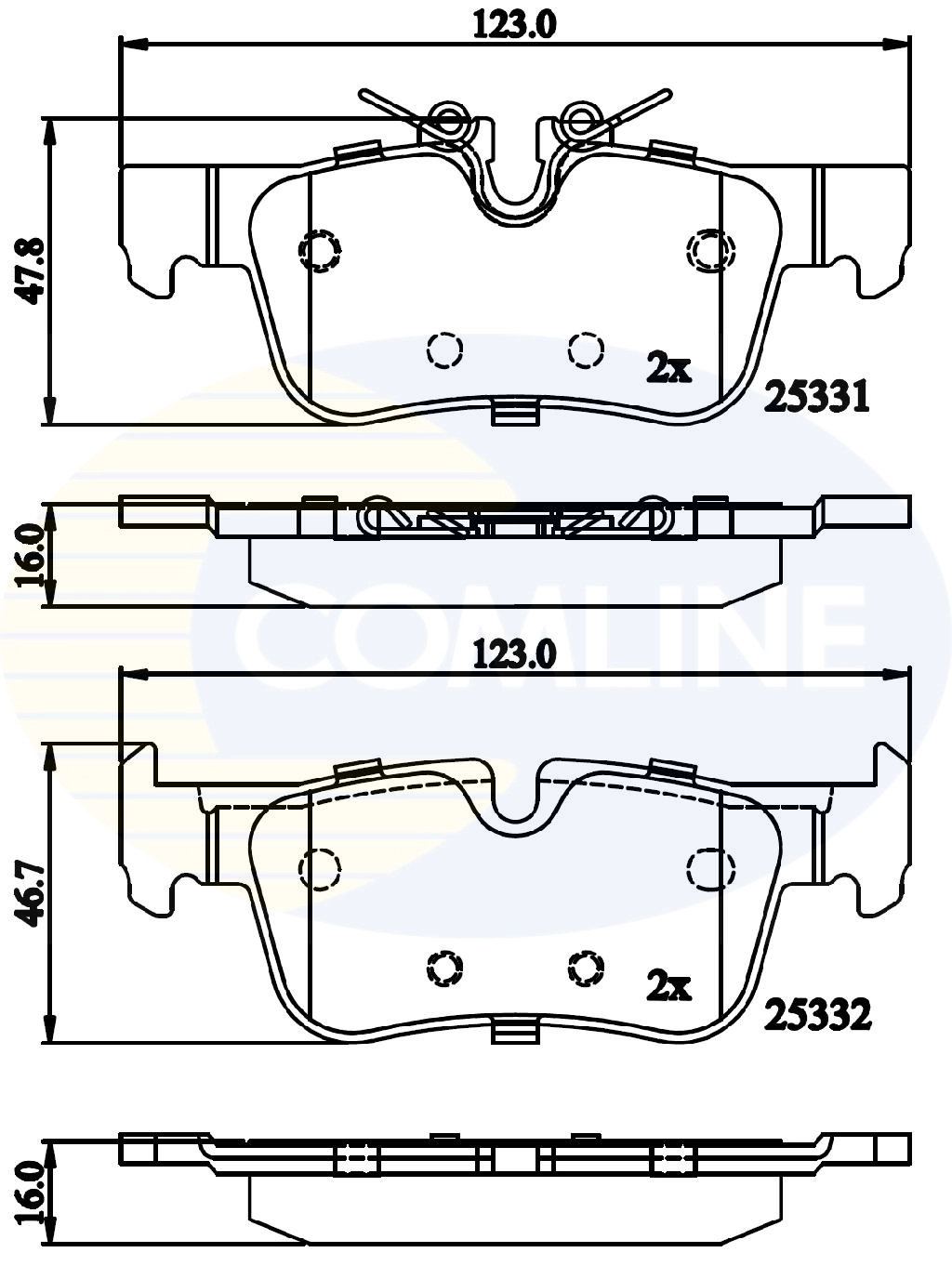 COMLINE fékbetétkészlet, tárcsafék - CBP02318 - TothCarparts