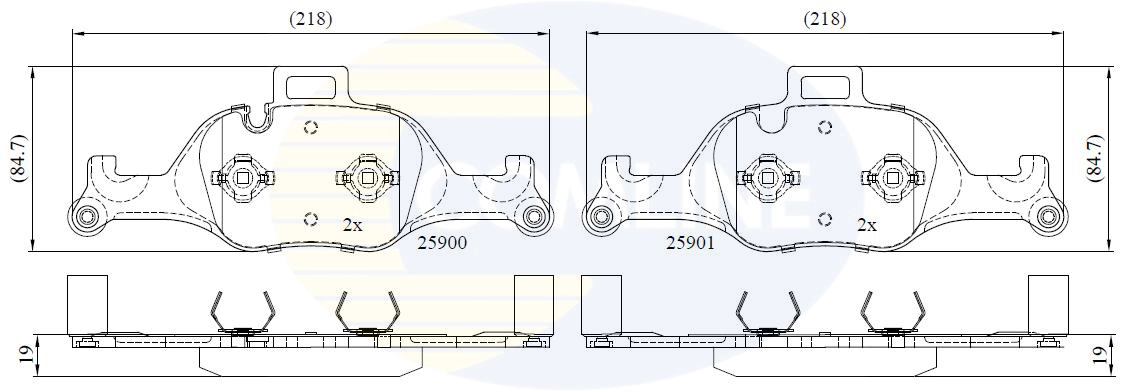 COMLINE fékbetétkészlet, tárcsafék - CBP02363 - TothCarparts