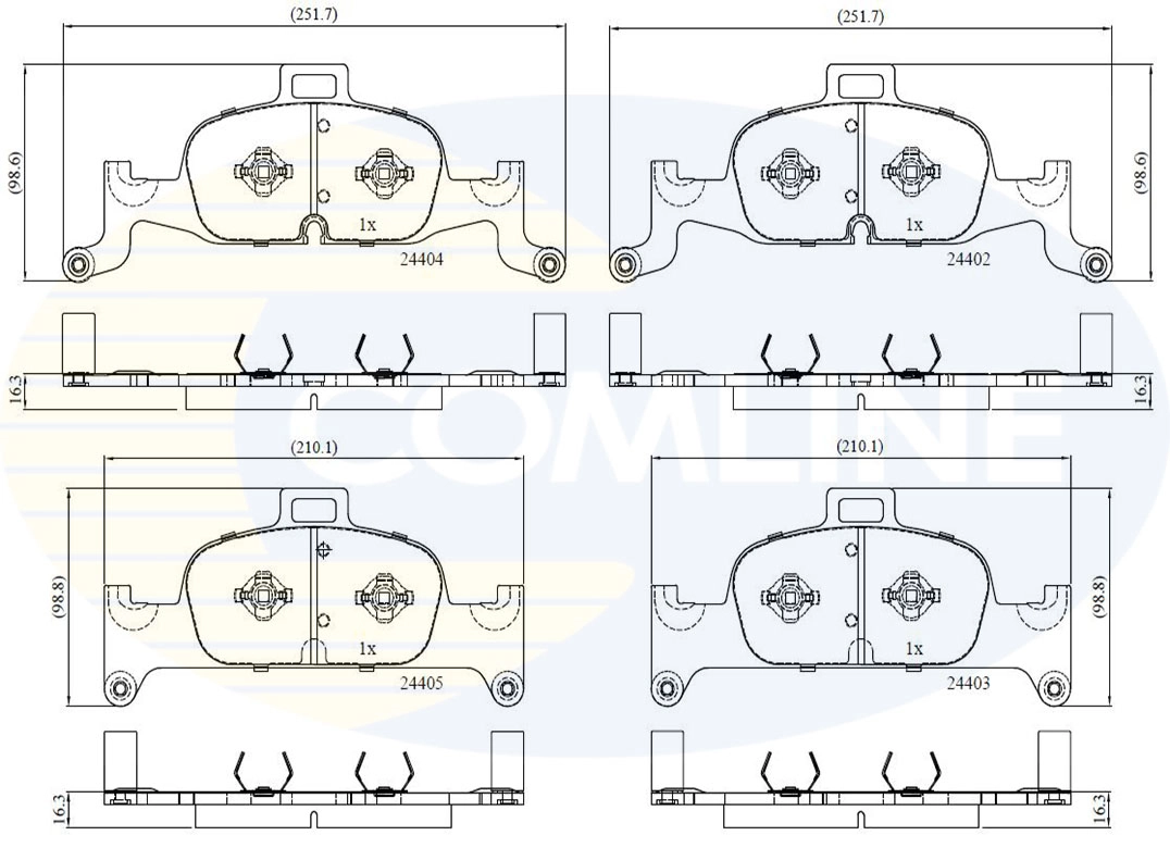 COMLINE fékbetétkészlet, tárcsafék - CBP02365 - TothCarparts