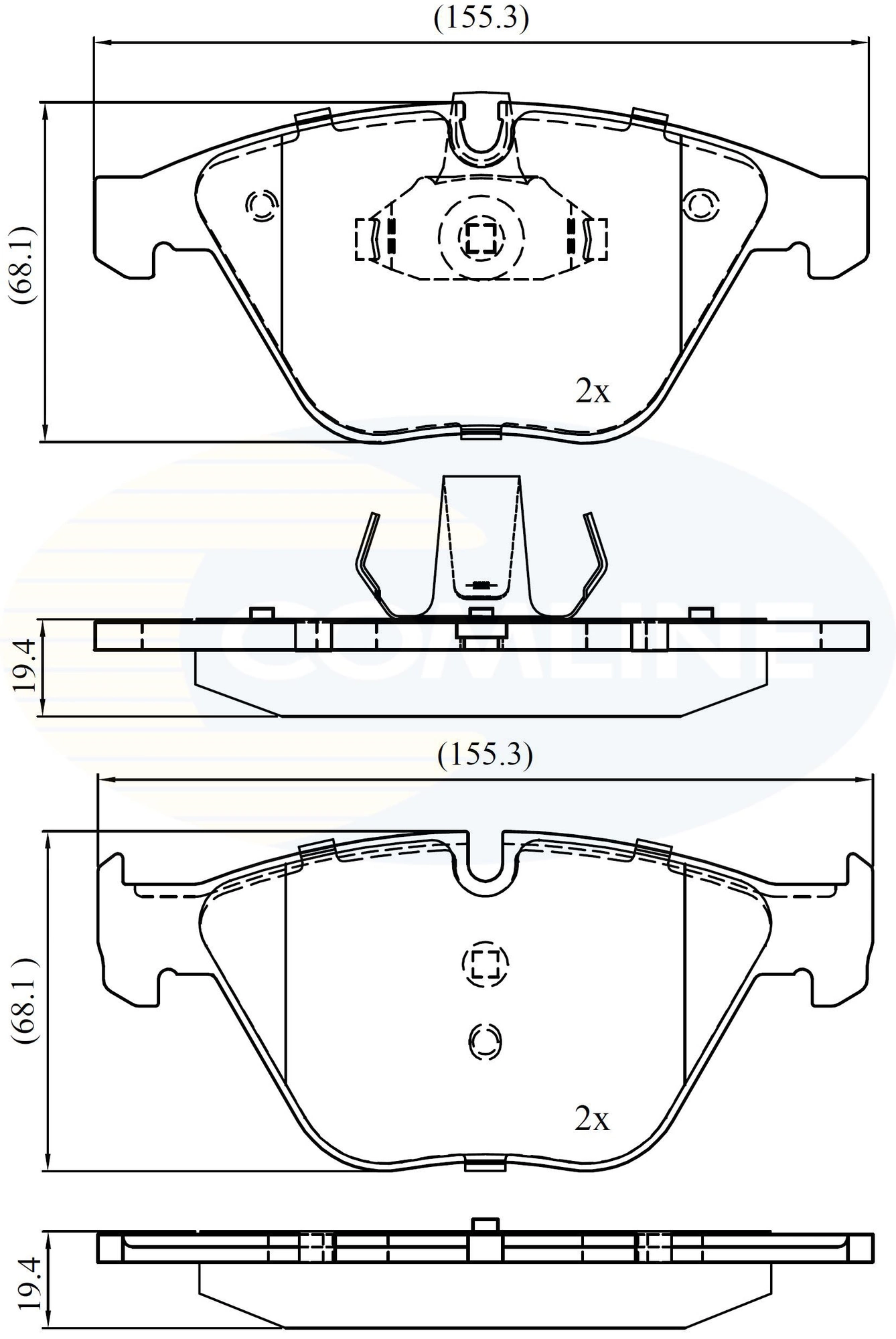 COMLINE fékbetétkészlet, tárcsafék - CBP02377 - TothCarparts