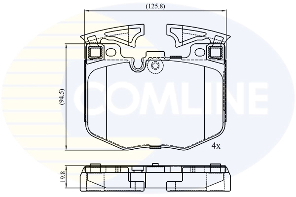 COMLINE fékbetétkészlet, tárcsafék - CBP02527 - TothCarparts