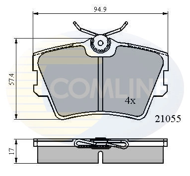 COMLINE fékbetétkészlet, tárcsafék - CBP0272 - TothCarparts