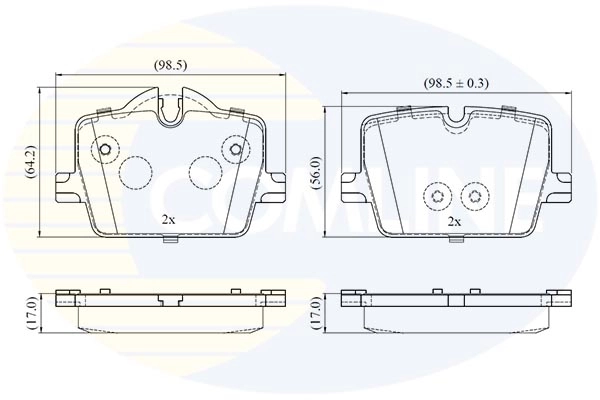 COMLINE fékbetétkészlet, tárcsafék - CBP02865 - TothCarparts