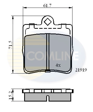 COMLINE fékbetétkészlet, tárcsafék - CBP0454 - TothCarparts