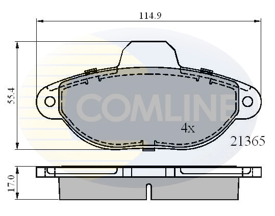 COMLINE fékbetétkészlet, tárcsafék - CBP0509 - TothCarparts