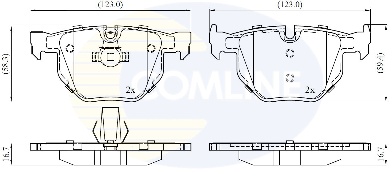 COMLINE fékbetétkészlet, tárcsafék - CBP06001 - TothCarparts