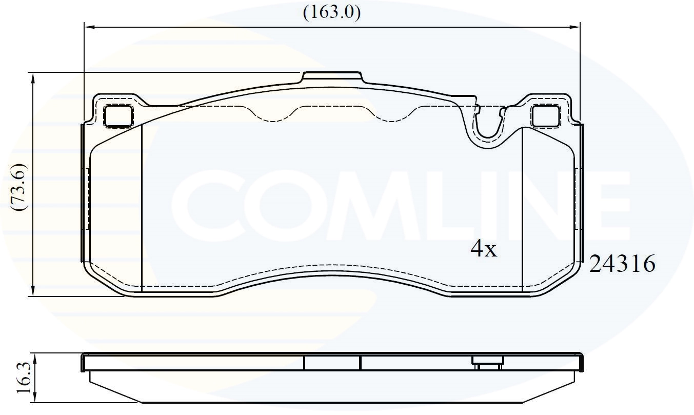 COMLINE fékbetétkészlet, tárcsafék - CBP06005 - TothCarparts