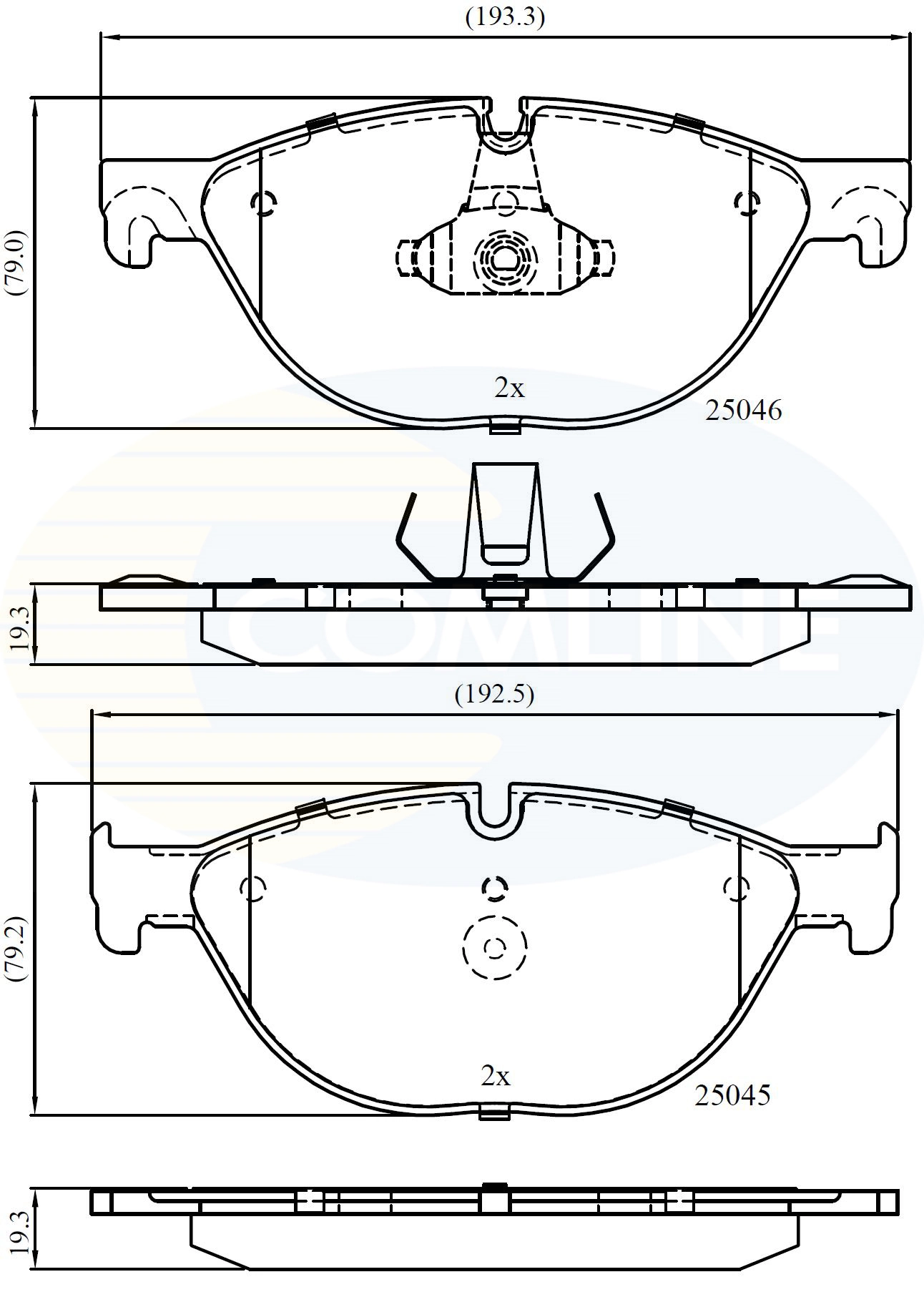 COMLINE fékbetétkészlet, tárcsafék - CBP06017 - TothCarparts
