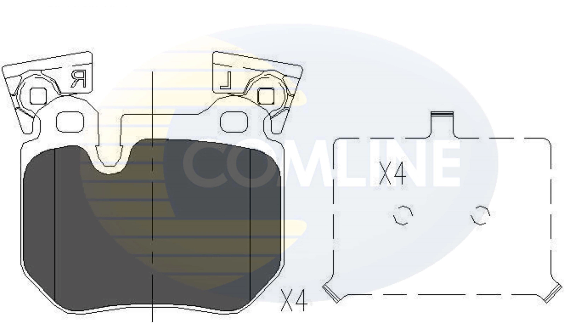COMLINE fékbetétkészlet, tárcsafék - CBP06023 - TothCarparts