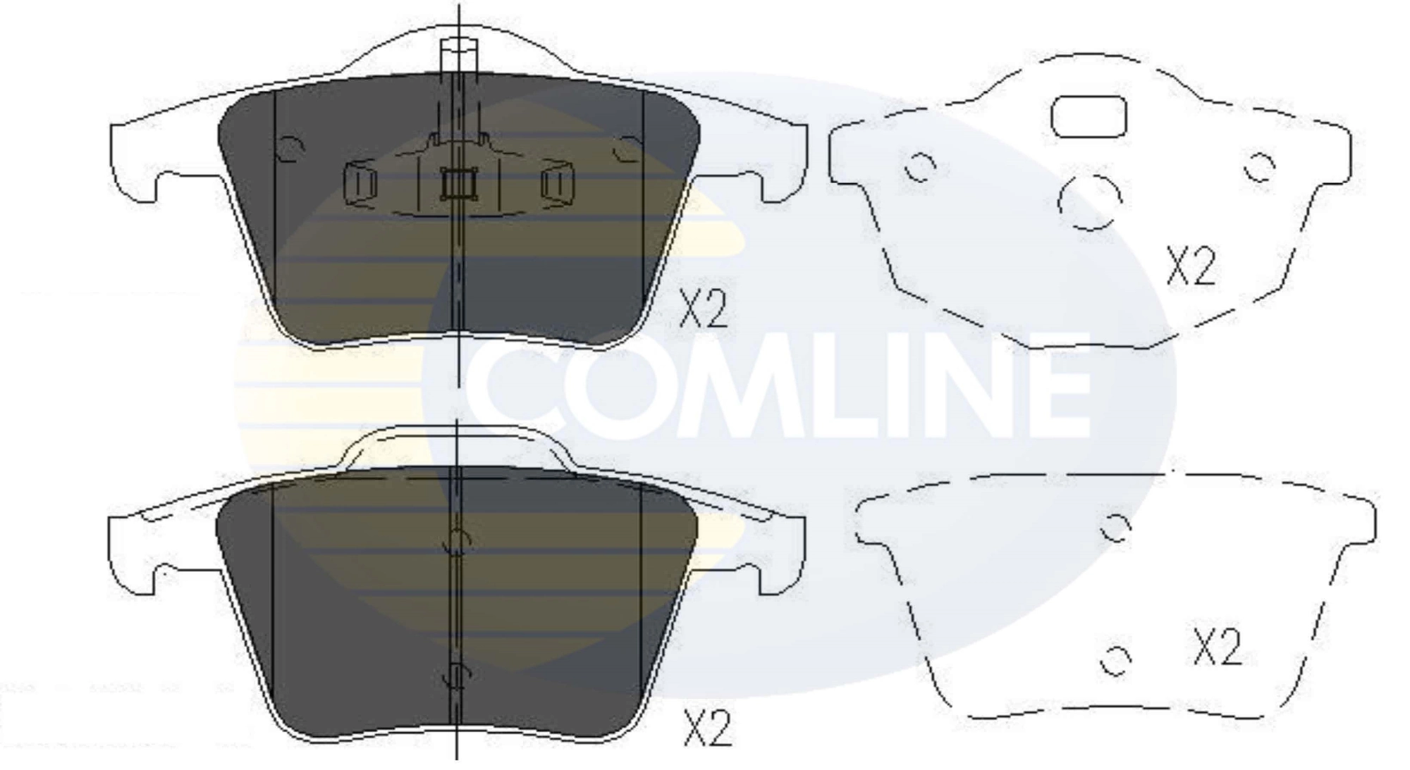 COMLINE fékbetétkészlet, tárcsafék - CBP06027 - TothCarparts