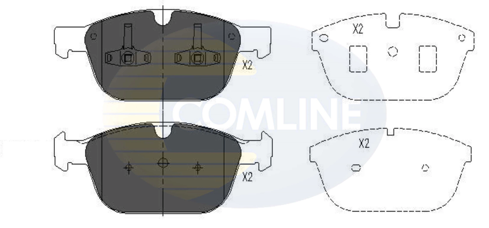 COMLINE fékbetétkészlet, tárcsafék - CBP06069 - TothCarparts