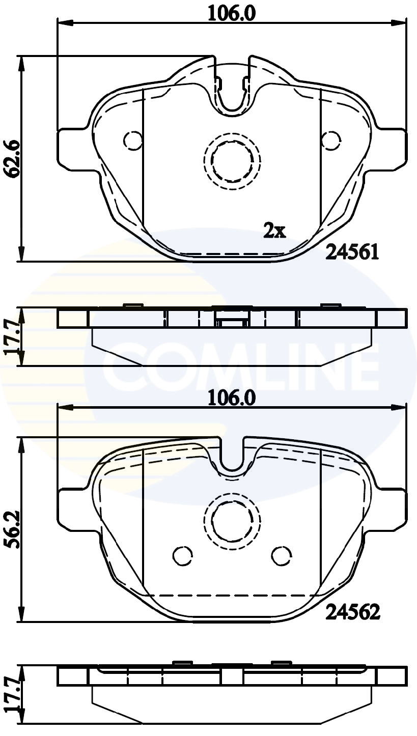 COMLINE fékbetétkészlet, tárcsafék - CBP06092 - TothCarparts