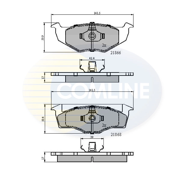 COMLINE fékbetétkészlet, tárcsafék - CBP0707 - TothCarparts