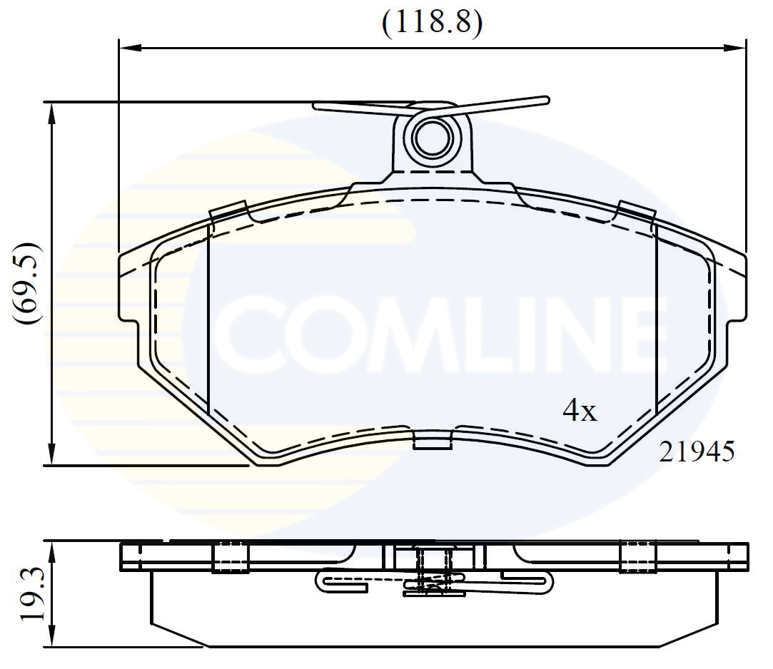 COMLINE fékbetétkészlet, tárcsafék - CBP0736 - TothCarparts