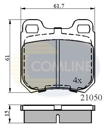 COMLINE fékbetétkészlet, tárcsafék - CBP0741 - TothCarparts