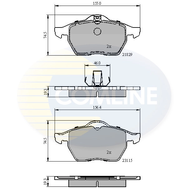 COMLINE fékbetétkészlet, tárcsafék - CBP0749 - TothCarparts