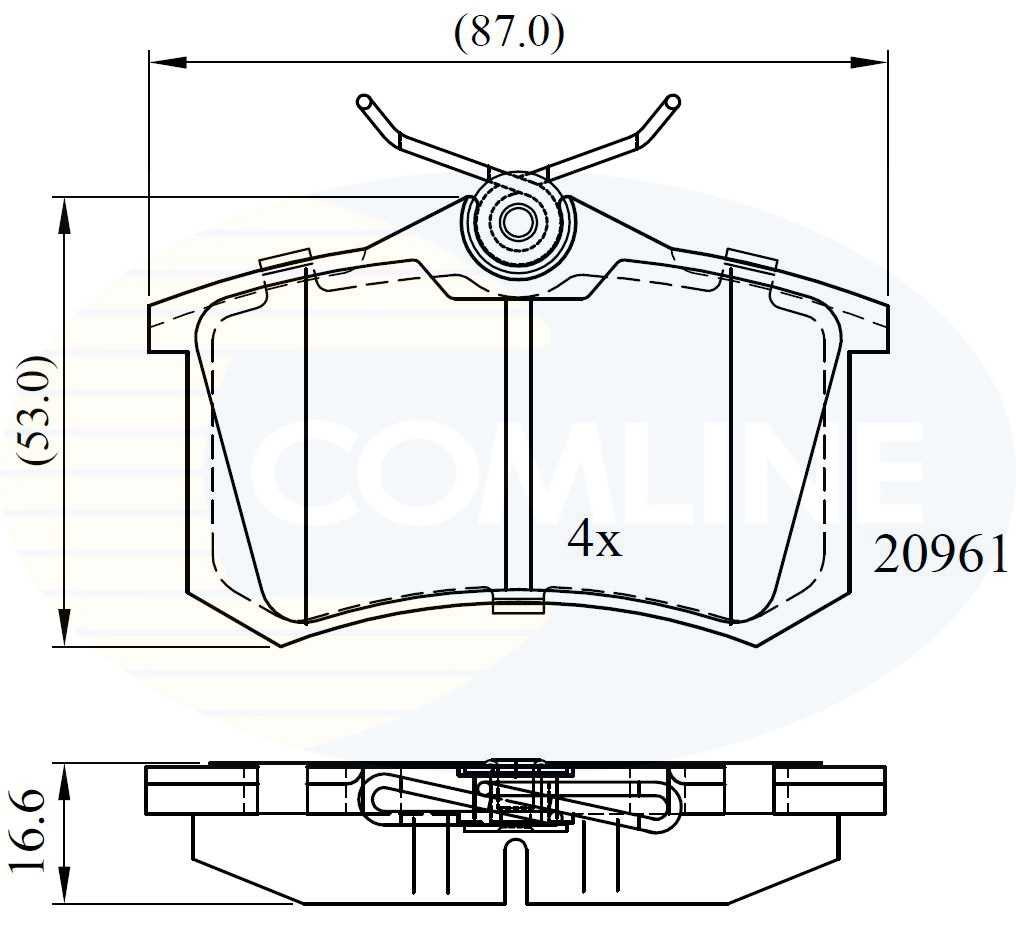 COMLINE fékbetétkészlet, tárcsafék - CBP0797 - TothCarparts