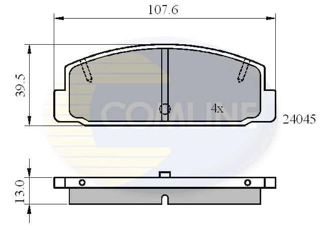 COMLINE fékbetétkészlet, tárcsafék - CBP0819 - TothCarparts