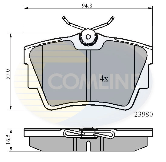 COMLINE fékbetétkészlet, tárcsafék - CBP0874 - TothCarparts