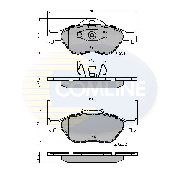 COMLINE fékbetétkészlet, tárcsafék - CBP0891 - TothCarparts