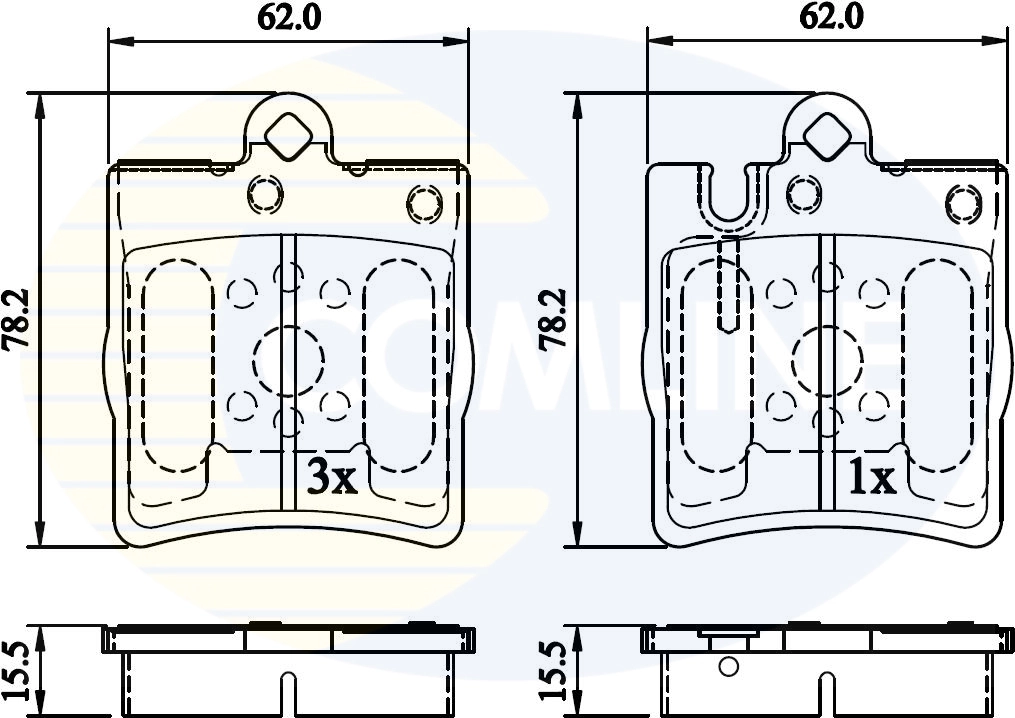 COMLINE fékbetétkészlet, tárcsafék - CBP0915 - TothCarparts
