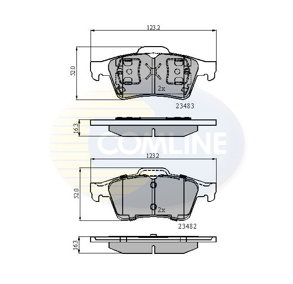 COMLINE fékbetétkészlet, tárcsafék - CBP0946 - TothCarparts