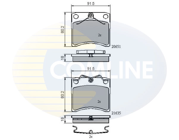 COMLINE fékbetétkészlet, tárcsafék - CBP0953 - TothCarparts