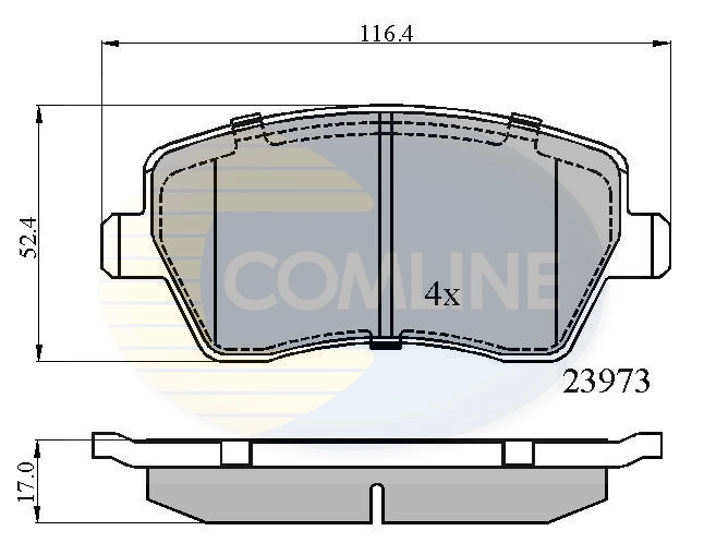 COMLINE fékbetétkészlet, tárcsafék - CBP0984 - TothCarparts