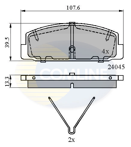 COMLINE fékbetétkészlet, tárcsafék - CBP0986 - TothCarparts
