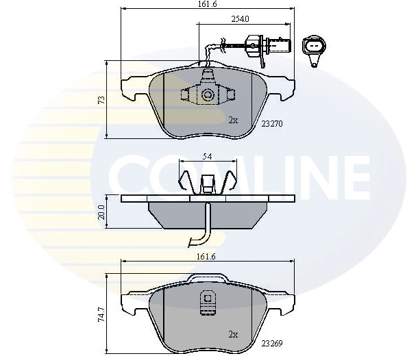 COMLINE fékbetétkészlet, tárcsafék - CBP11136 - TothCarparts
