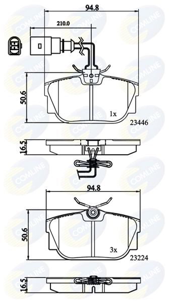 COMLINE fékbetétkészlet, tárcsafék - CBP11151 - TothCarparts