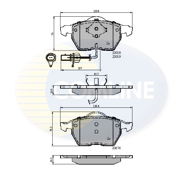 COMLINE fékbetétkészlet, tárcsafék - CBP11542 - TothCarparts