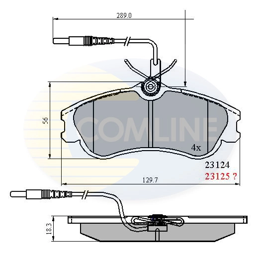 COMLINE fékbetétkészlet, tárcsafék - CBP1174 - TothCarparts