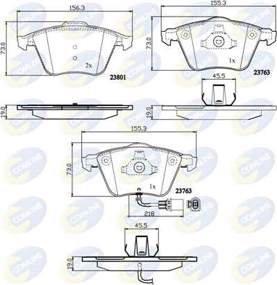 COMLINE fékbetétkészlet, tárcsafék - CBP11752 - TothCarparts