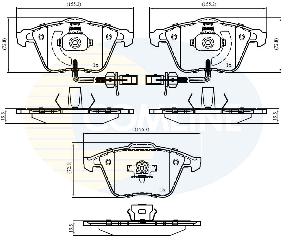 COMLINE fékbetétkészlet, tárcsafék - CBP11753 - TothCarparts