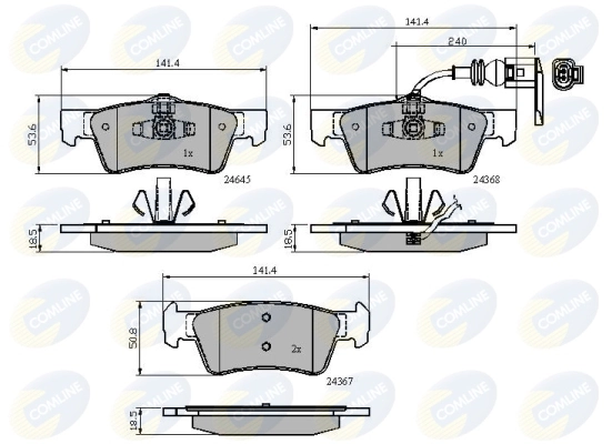 COMLINE fékbetétkészlet, tárcsafék - CBP12015 - TothCarparts