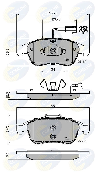 COMLINE fékbetétkészlet, tárcsafék - CBP12028 - TothCarparts