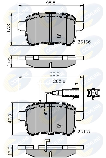 COMLINE fékbetétkészlet, tárcsafék - CBP12103 - TothCarparts