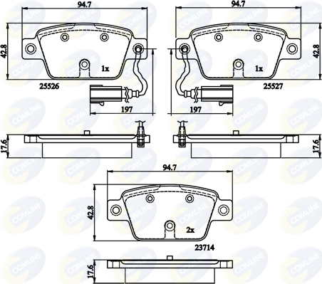 COMLINE fékbetétkészlet, tárcsafék - CBP12154 - TothCarparts