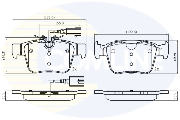 COMLINE fékbetétkészlet, tárcsafék - CBP12426 - TothCarparts