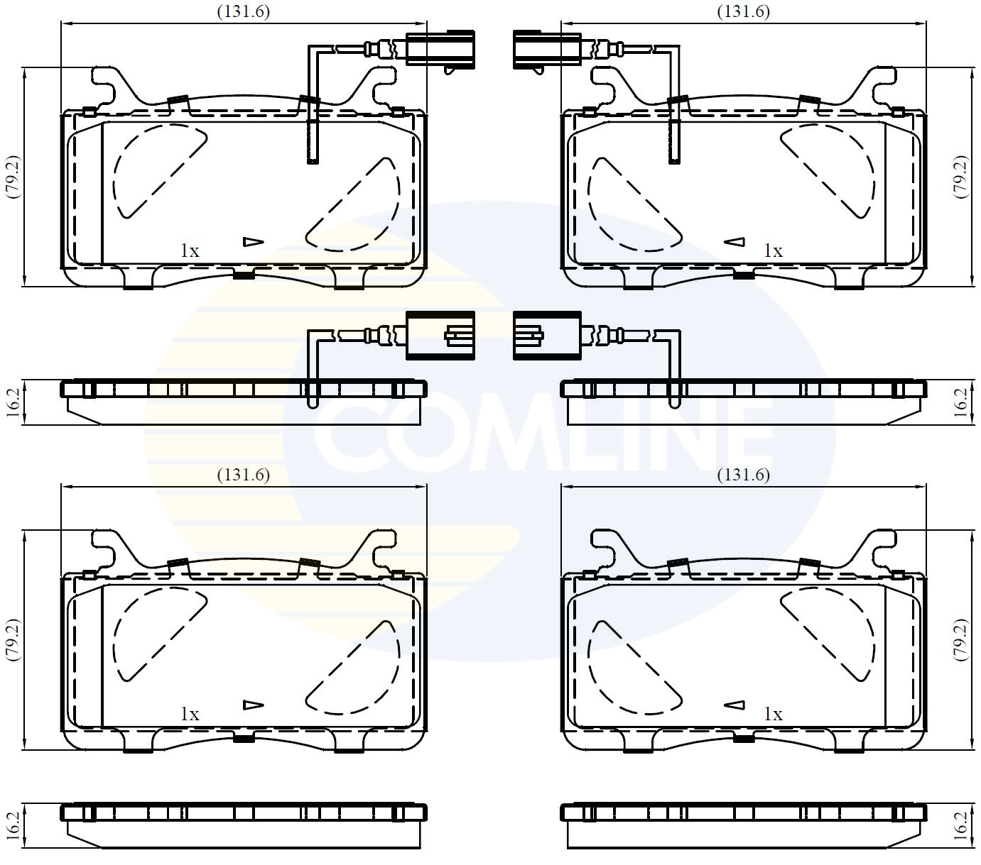 COMLINE fékbetétkészlet, tárcsafék - CBP12461 - TothCarparts