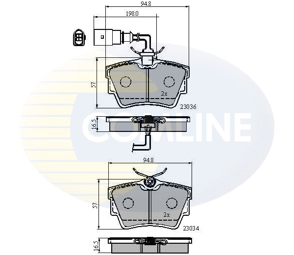 COMLINE fékbetétkészlet, tárcsafék - CBP1874 - TothCarparts