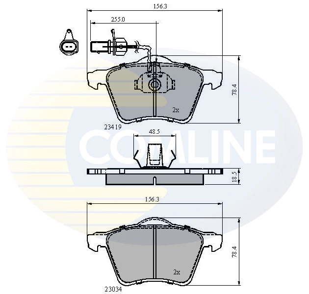 COMLINE fékbetétkészlet, tárcsafék - CBP1885 - TothCarparts