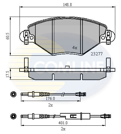 COMLINE fékbetétkészlet, tárcsafék - CBP21120 - TothCarparts