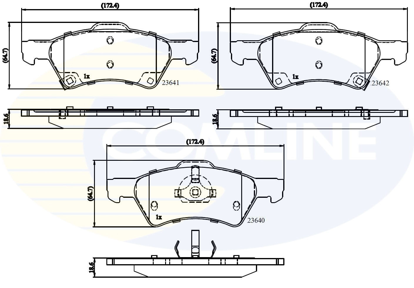COMLINE fékbetétkészlet, tárcsafék - CBP31163 - TothCarparts