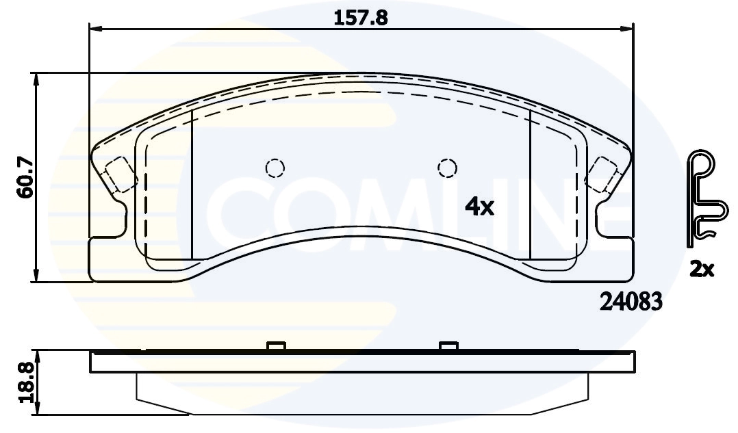 COMLINE fékbetétkészlet, tárcsafék - CBP31202 - TothCarparts